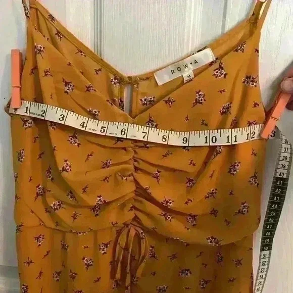 row A yellow floral asymmetrical summer dress - Picture 9 of 11